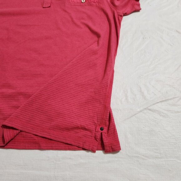 Tommy Bahama Mens Size M Schooner Stripe Henley Tee Short Sleeve Shirt Red ---5 - Picture 8 of 11